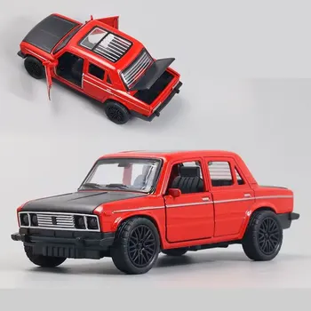 1/36 Класически модел на колата от сплав LADA NIVA, монолитен под налягане, метални модел автомобил, имитация на звук и светлина, за събиране на детски играчки в подарък