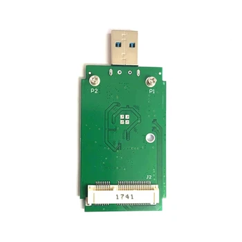 1 БР Външната карта адаптер MSATA до USB3.0 Преносим твърд диск без опаковка Такса мобилен адаптер Тъмно зелен цвят