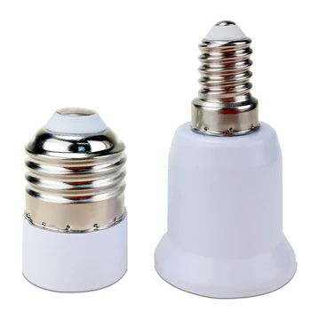 1 бр. Светодиодна лампа за осветление от E27 до E14, конвертор на притежателя на светлината, преносим адаптер на винт контакти, спестяващ светлина, корона халогенна лампа