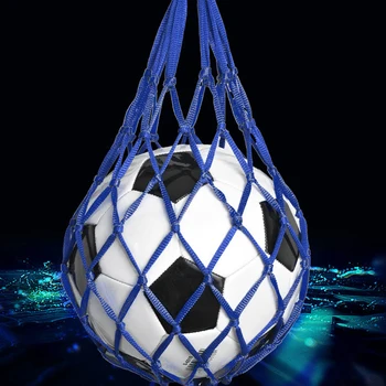 1 бр. чанта-мрежа за носене на топки, спортни сакове за футбол на открито, Преносими спортно оборудване, Баскетбол волейбольный топката, mesh bag