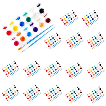 1 комплект от 12 Цвята Акрилни Ленти за боя Четка За рисуване Занаятите Paint Детски Набор от Бои, Пластмаса + акрил