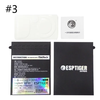 1 опаковка крачета за киберспортивных кънки Тигър за Mouse Logitech G Pro X Superlight White Glides Edge Standard / Enhanced / ICE