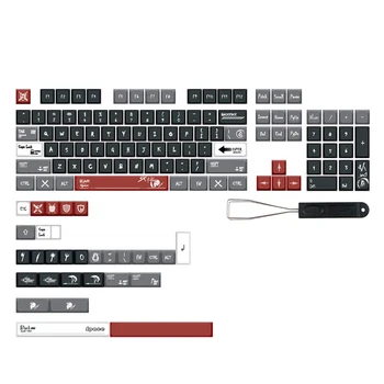 133 Клавишите PBT Keycaps XDA Profile БОЯДИСВАТ SUB Персонални клавиатура в стил Black Марс за механична клавиатура Cherry MX Switch
