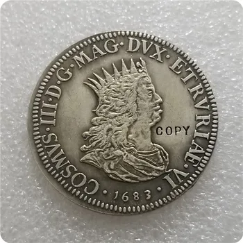 1683 Италия 1 Сребърен копирни монета Tollero Cosimo III