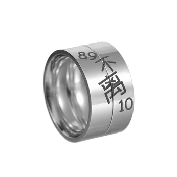 2 елемента Пръстен от титанов стомана за мъже и жени, пръстен за влюбени, пръстен с обещанието, Годежен пръстен, мода декорация, подарък за Рожден Ден