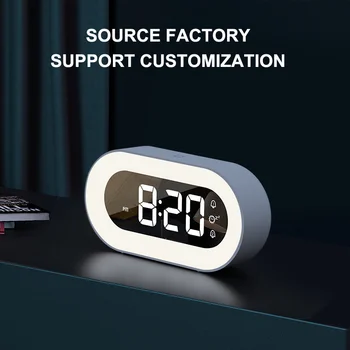 2022 Нов led часовник с аларма, нощни светещи електронни часовници, настолни часовници, с Атмосферно светлина, Цифров часовник, Домашен декор