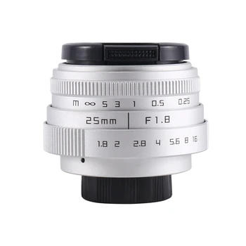 25 мм F1.8 Aps-C Телевизионен Телевизионен Леща/Обектив за Видеонаблюдение За 16 мм Камера C Монтиране Ръчно Фокусиране Prime Lens