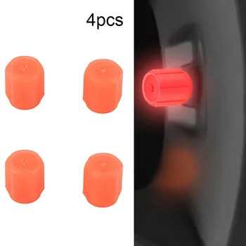 4 бр./компл. Капак клапани, 4 бр./компл. Оранжева, Розова, червена Капачка състав на вентила на гумата Универсална Капачка на вентила автомобилни гуми от ABS материал