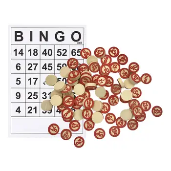40 лесни за четене на карти за игра на бинго 75 броя чипове Пораснали Деца, Семейство