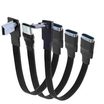 5 СМ-3 м 90 градуса Micro B Mini Type-c USB мъж до type-c Женски Лакът Адаптер Конвертор Жак за Телефон, Таблет и 5 см 10 см