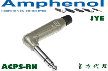 Amphenol Audio ACPS-RN ВКЛЮЧЕТЕ Стерео Професионален 3 Щифта 6,35 мм Plug Стереоразъема 6,5 mm Правоъгълна / Корпус с черно покритие, Изработен под налягане