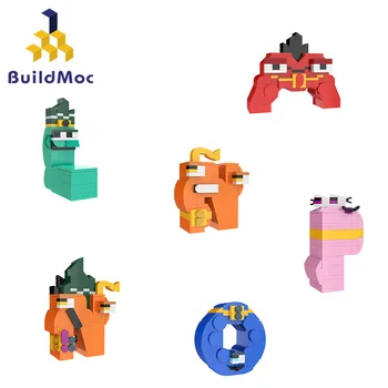 BuildMoc 6 Стилни Строителни Блокове С Азбука, Актуализирана Версия На Английски Език, Уроци Тухли, Играчки За Деца, Подарък За Коледа