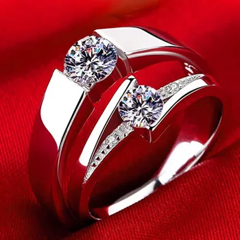 D Модерно Естетическо пръстен с идентичности личност, истински Тибетски сребърни бижута за жени, Годежен пръстен с кубическим цирконием, Изискани Аксесоари