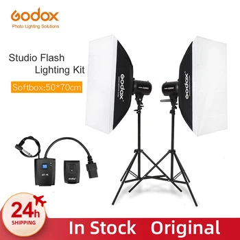 Godox E250 2x 250W Strobe Studio Flash Light Kit 500 W - Фотографско осветление - светлинни ефекти светлини, Подложки за светлина, Вода, Софтбокс