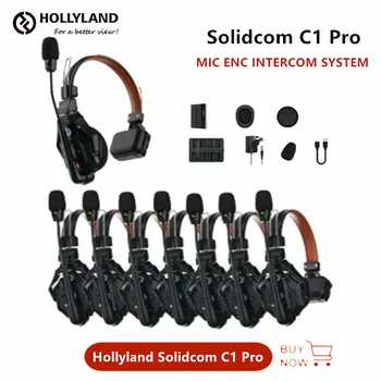 Hollyland Solidcom C1 Pro Безжична Слушалка домофон със Система за намаляване на Шума ENC за Връзка с Екипа На Производство на Църковни Търтеи