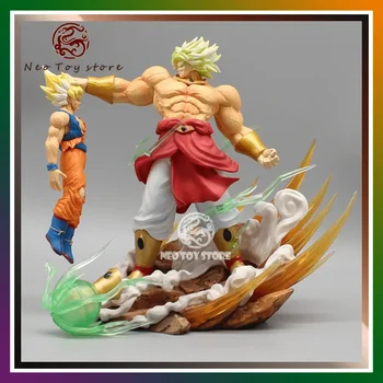 S 18 см Аниме Dragon Ball Super Goku Срещу Броли Фигурки на Героите GK Broli Светлинна Модел на Статуята на Колекция от Играчки Украшение Подаръци