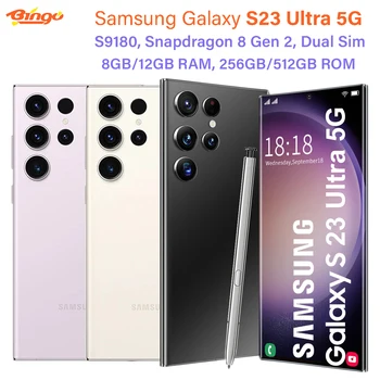 Samsung Galaxy S23 Ultra S9180 256 GB / 512 GB / 1 TB Мобилен телефон Snapdragon 8 Gen 2 Восьмиядерный 6,8 
