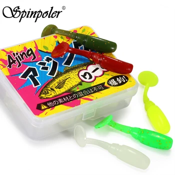 Spinpoler Shad Mini Мека Пластмаса Риболовна Стръв 3,5 см TPR С Плаваща Спининг Drop Shot Paddle Tail Swimbaits За Crappie Риба Пъстърва