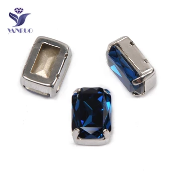 YANRUO 4627 Всички Размери Montana Octagon Crystal Strass K9 Sew кристали Заточени стъклени камъни за украса на дрехи