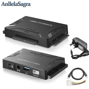 Адаптер USB 3.0 SATA IDE 3 Конвертор за Sata, USB 3.0 за 2,5 /3,5-инчов външен кабел SSD HDD за КОМПЮТРИ Macbook IDE SATA Адаптор