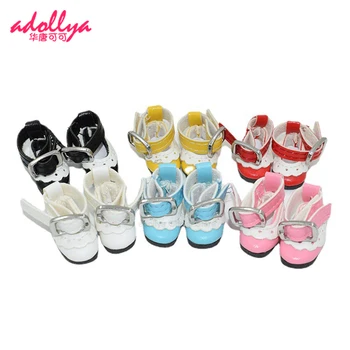 Аксесоари за кукли Adollya BJD, обувки 2,8 см, ежедневни кожени обувки на принцесата за кукли, 16 см, подходяща за кукли OB11 1/12