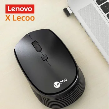 Безжична мишка Lenovo WS202 Черен цвят за вашия десктоп на лаптопа, универсална детска домашна мини мишка с USB приемник