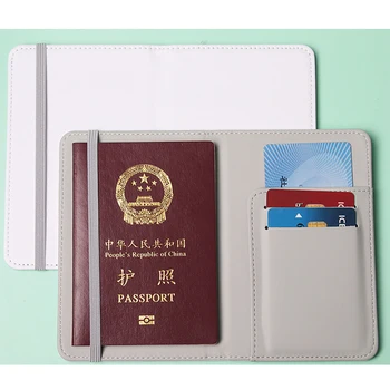 Безплатна доставка, 10 бр/лот, сублимационный калъф за паспорт от изкуствена кожа, празен притежател на паспорт за пътуване, направен със собствените си ръце, с капак за портфейла