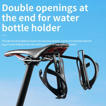 Велосипедна задната част на чантата-стабилизатор от алуминиева сплав, титуляр на багажника за велосипеди, водоустойчив лесна инсталация, поддържаща рамка за рафтове