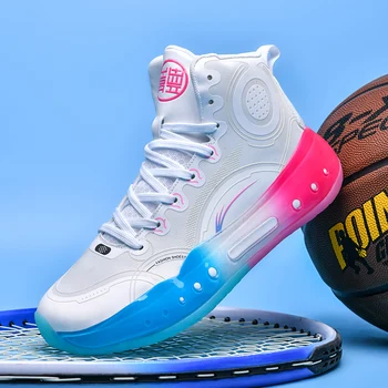 Висококачествени мъжки баскетболни обувки, амортизирующая нескользящая спортни обувки за тренировки във фитнеса, Унисекс, дамски баскетболни маратонки Zapatos Mujer