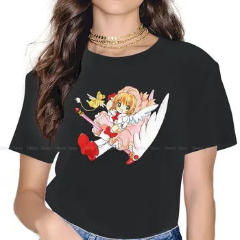 Дамски ризи хипита със стикери Kerberos, аниме Card Captor Sakura, тениска оверсайз, готическата реколта дамски дрехи