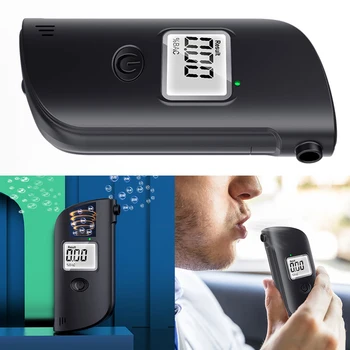 Дрегер, Звукова алармена система, Електронен тестер за алкохол, LCD дисплей, анализатор шофиране в нетрезво състояние, за лична и професионална употреба