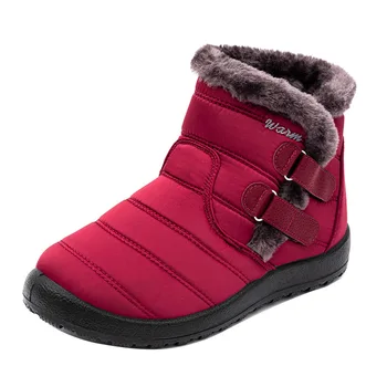 Зимни обувки, дамски обувки на платформа с цип, дамски водоустойчив обувки за запазване на топлината, женски Нови плоски Botas Mujer 