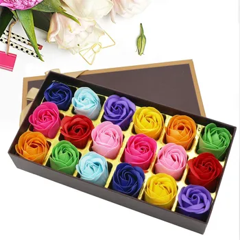Изкуствен грозде И за украса на Подарък вана От кутии с роза За момичета 18 Венчелистчетата Съдържат сапун Коприна Изкуствени цветя