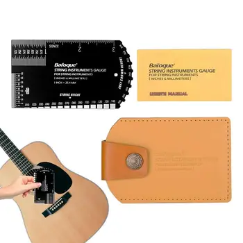 Измервателен уред за струнни инструменти Luthier Измервателни инструменти Точност начин-рокер Линия за струнни инструменти с кожен калъф