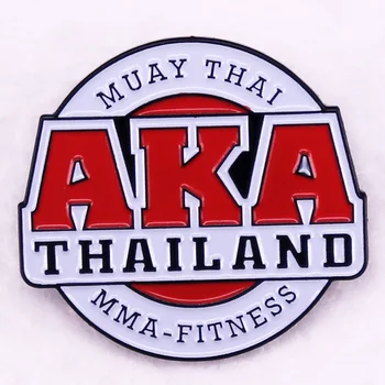 Иконата за фитнес Муай тай, тайландски бокс, бойни изкуства, Эмалированная брошка-жени, бижута