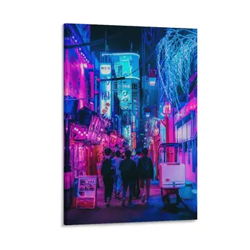 Карамельная конец Tokyo Neons Платно Картина аксесоари за декорация на дома Стенни рамка за хол