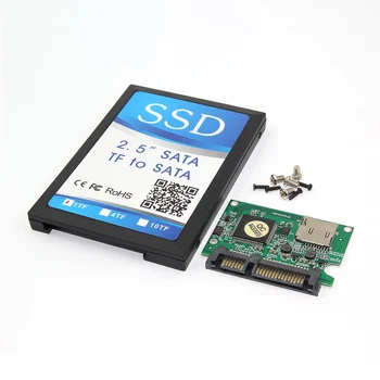 Конвертор Адаптер TF Micro SD Sata, Бърз Трансфер на Карти с памет SDHC / SDXC Карта конвертор за Sata 7 + 15П С пластмасов корпус