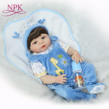 Кукла-реборн NPK с мек нежен допир, реалистична мека силиконова vinyl кукла с винил тяло, коледен подарък за момичета