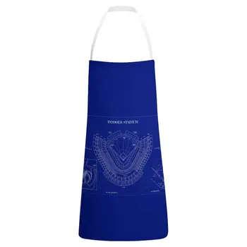 Кухненски дръжка за престилка Dodger Stadium (Blueprint-тъмно син) за жени