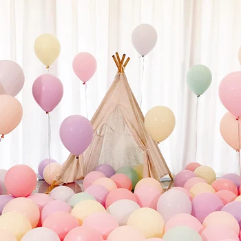 Латексови балони цвят на Тестени изделия, разноцветни червено-розови гелиевые балони, украса за сватба, рожден Ден, парти, балони, за душата на детето.