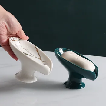Луксозна Керамична препарат за съдове с мрамор модел Nordic ins с чашка за изпускателя, препарат за съдове за съхранение на тоалетна сапун в домашни банята