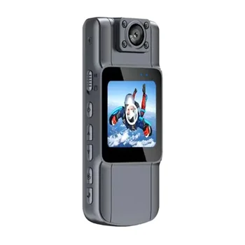 Мини камера, Wifi HD / 4K инфрачервено нощно виждане с завъртане на обектива на 180 градуса и задната клипсой за запис на правоохранителните органи, камера AP
