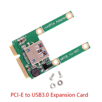 Мини-Карта за Разширение PCI-E ДО USB3.0 За Лаптоп PCI Express PCIe КЪМ USB 3.0 Конвертор Странично Card Адаптер С Винтови Фитинги