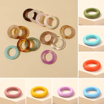 Мода Корея, Цветни Акрилни пръстени, Геометрични пръстени-обръчи от смола, Женски Украси за партита, подаръци за момичета, Неправилна форма, Кръгъл пръстен на пръста