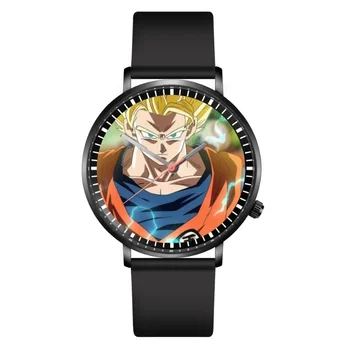 Модни часовници на Dragon Ball с нов мультфильмом Експлозивен стил Ins Super Saiyan Мъжки и женски студентски часовник е Водоустойчив часовник