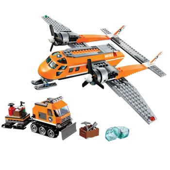 Морски спасителен самолет серията City, Арктически самолет доставка, хеликоптер за спешна помощ с фигурки, съвместими градивни елементи, играчки за деца