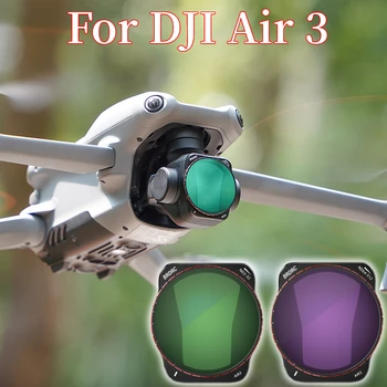 Набор от филтри за търтеи с обектива на камерата Dji Air 3 UV CPL ND2/64 от алуминиева сплав ND/PL, регулируем филтър за аксесоари дрона Dji Air 3