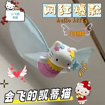 Нов Miniso Sanrio на Hello Kitty с крила, летящи фигури е Забавна играчка с дистанционно управление, мультяшная кукла-модел Kt, сладък подарък за деца