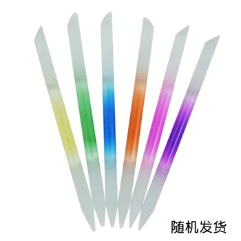 Нов Дизайн на Цветни Двустранен Кристален Пила За Нокти Private Label Висококачествена Стъклена Трайно Пила За Нокти 1 бр.
