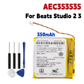Оригиналната работа на смени батерията AEC353535 Батерия с капацитет 350 mah за Beats Solo 2.0 3.0 Безжични слушалки Bluetooth + безплатен инструмент